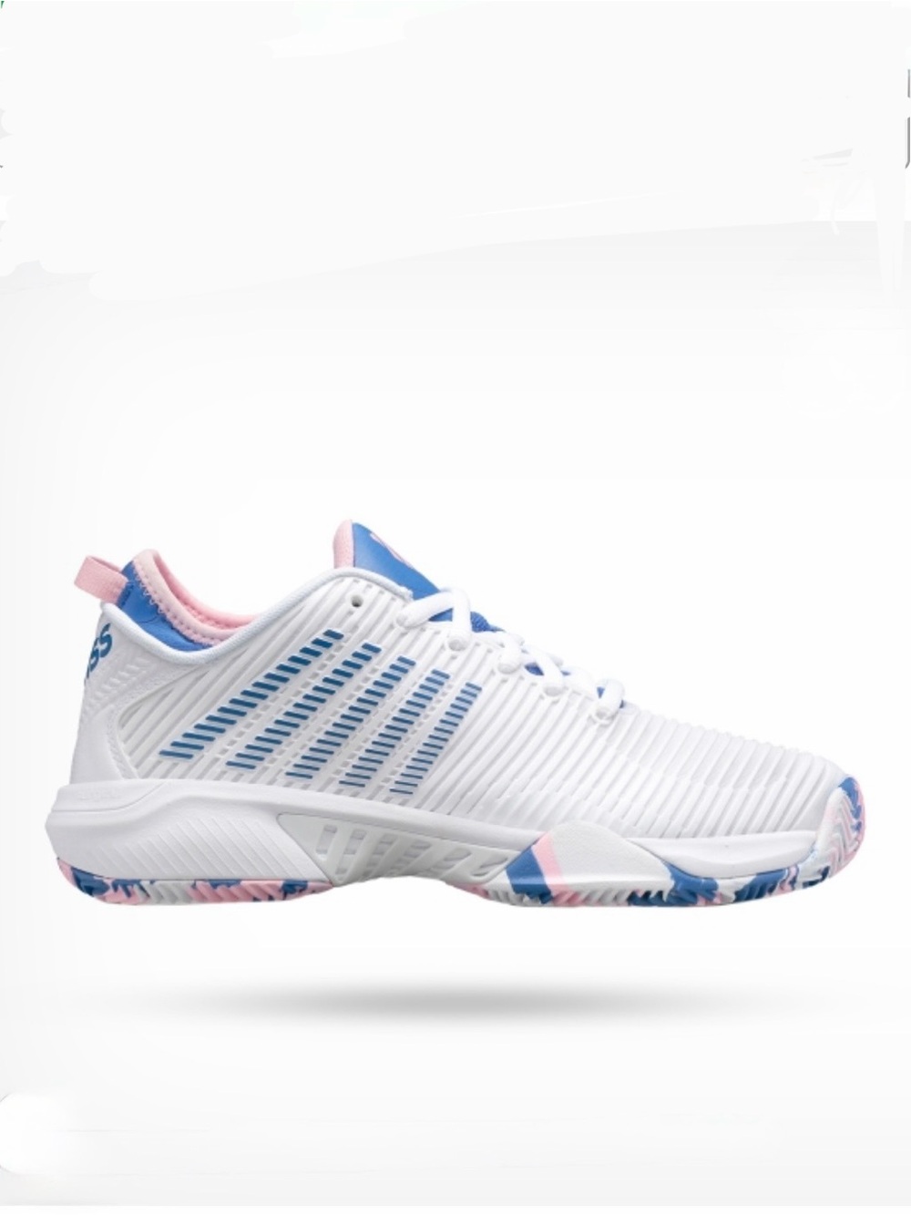 K-Swiss Women’s Hypercourt Supreme 2 Pink Blue Cream Confetti Size 7